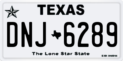 TX license plate DNJ6289