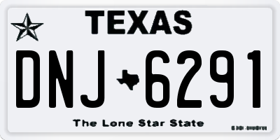 TX license plate DNJ6291