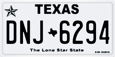 TX license plate DNJ6294
