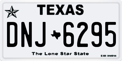 TX license plate DNJ6295