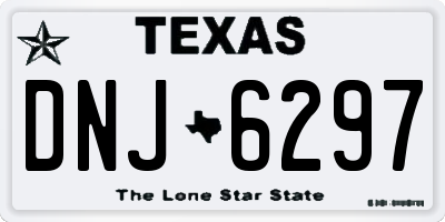 TX license plate DNJ6297