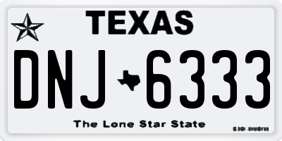 TX license plate DNJ6333