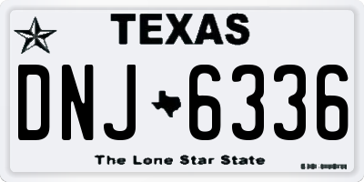 TX license plate DNJ6336