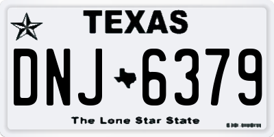 TX license plate DNJ6379