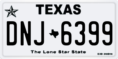 TX license plate DNJ6399