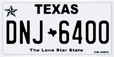 TX license plate DNJ6400