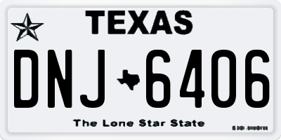 TX license plate DNJ6406