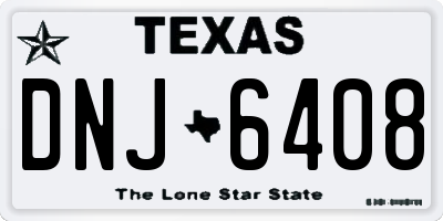 TX license plate DNJ6408
