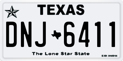 TX license plate DNJ6411