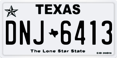 TX license plate DNJ6413