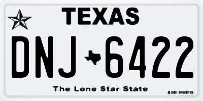 TX license plate DNJ6422