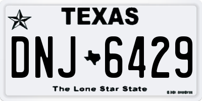 TX license plate DNJ6429