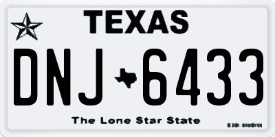 TX license plate DNJ6433
