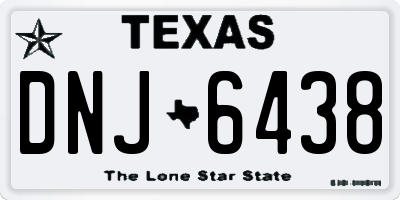 TX license plate DNJ6438