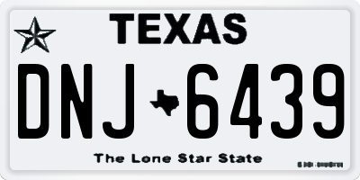 TX license plate DNJ6439