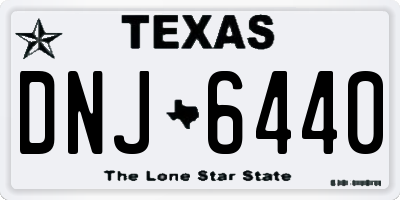TX license plate DNJ6440