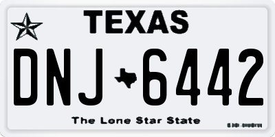 TX license plate DNJ6442