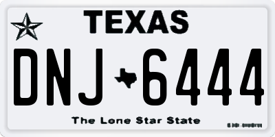 TX license plate DNJ6444