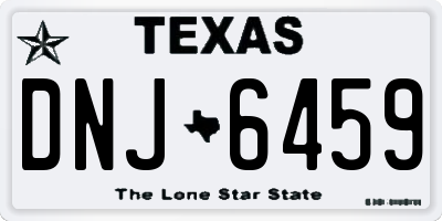 TX license plate DNJ6459