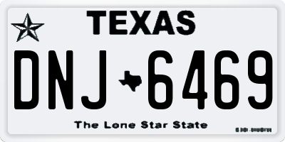 TX license plate DNJ6469