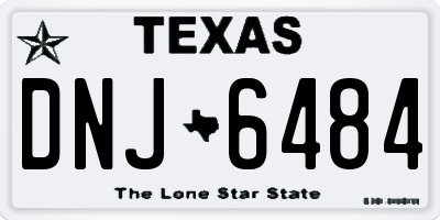 TX license plate DNJ6484