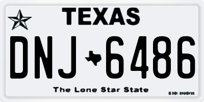 TX license plate DNJ6486
