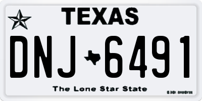 TX license plate DNJ6491