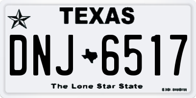 TX license plate DNJ6517