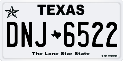 TX license plate DNJ6522