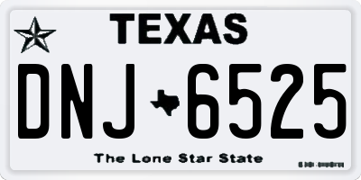 TX license plate DNJ6525