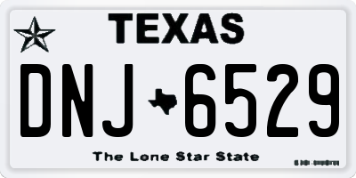 TX license plate DNJ6529