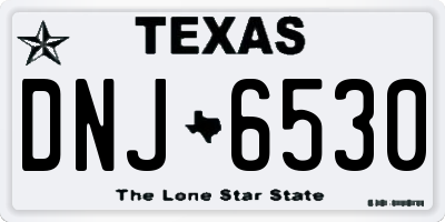 TX license plate DNJ6530