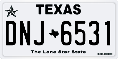 TX license plate DNJ6531