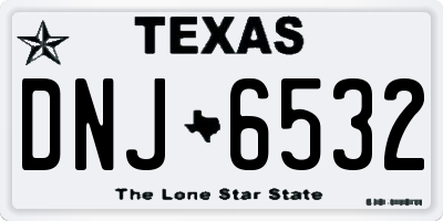 TX license plate DNJ6532