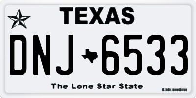 TX license plate DNJ6533