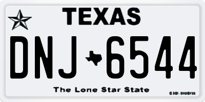 TX license plate DNJ6544