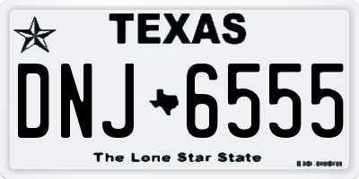 TX license plate DNJ6555