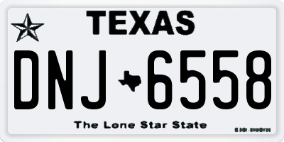 TX license plate DNJ6558
