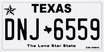 TX license plate DNJ6559