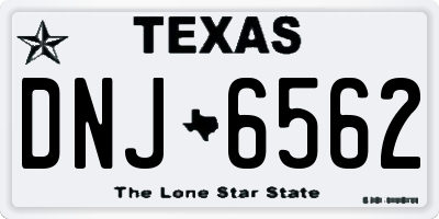 TX license plate DNJ6562