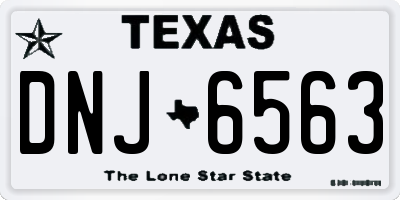 TX license plate DNJ6563