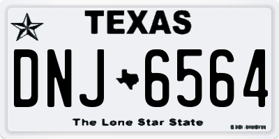 TX license plate DNJ6564