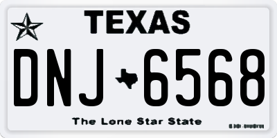 TX license plate DNJ6568