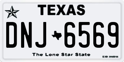 TX license plate DNJ6569