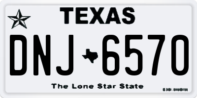 TX license plate DNJ6570