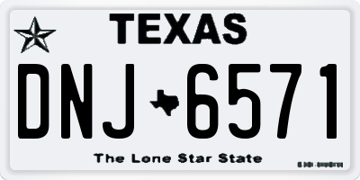 TX license plate DNJ6571
