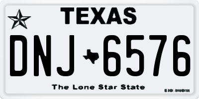 TX license plate DNJ6576