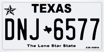 TX license plate DNJ6577