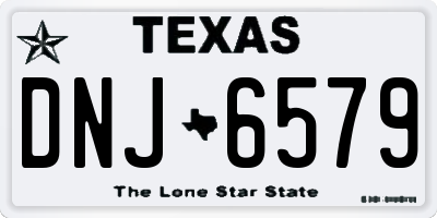 TX license plate DNJ6579