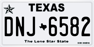 TX license plate DNJ6582